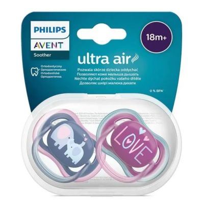 Avent Ultra Air залъгалка LOVE 18м+ 2 бр