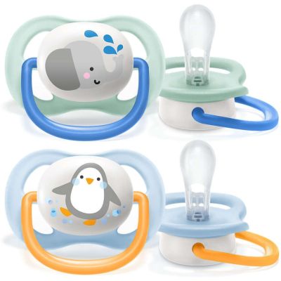 Philips Avent Ultra Air Animals залъгалка слон и пингвин 0-6м 2 бр