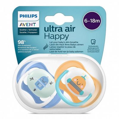 Philips Avent Ultra Air Happy залъгалка роботи 6-18м 2 бр