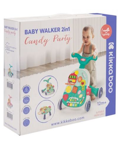 Kikkaboo Candy Party 2в1 Mint проходилка 12м+
