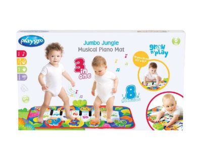 Playgro Jumbo Jungle музикално пиано пътека 3в1 със звуци от джунглата