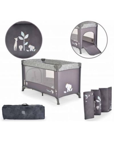 Moni Safari детска кошара цвят графит