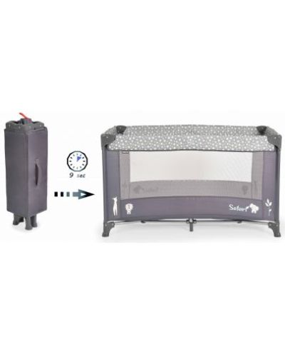 Moni Safari детска кошара цвят графит