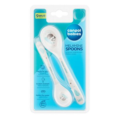 Canpol меламинови лъжички панда 9м+ 2бр