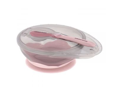 Kikkaboo купа с лъжица розов цвят 4м+