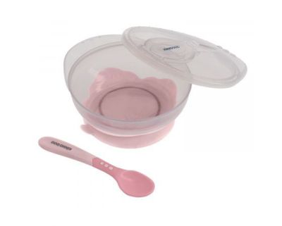 Kikkaboo купа с лъжица розов цвят 4м+