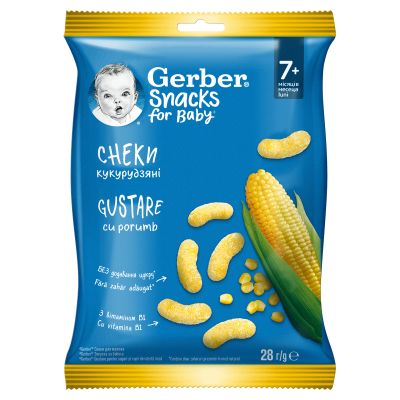 Gerber царевичен снакс за бебета 7м+