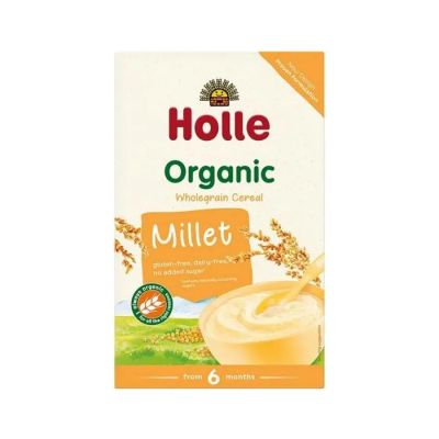 Holle Био бебешка безмлечна каша с просо без глутен 6м+