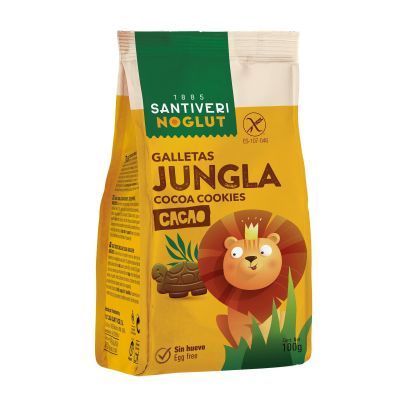 Noglut Santiveri Jungla детски бисквити с какао без глутен 