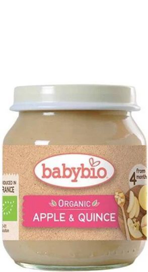 Babybio Био пюре ябълки и дюли 4м+