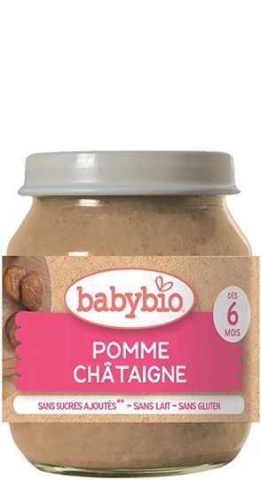 Babybio Био пюре ябълки и кестени 6м+