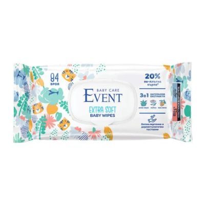 Event Extra Soft Мокри кърпи 84 бр
