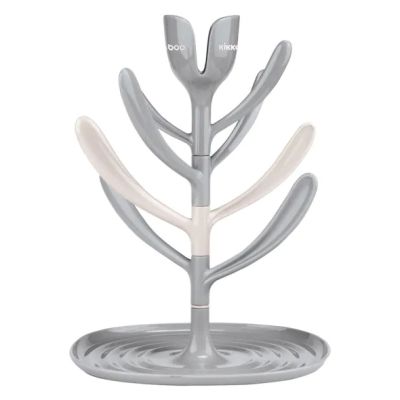 Kikkaboo Tulip сушилник за шишета и биберони сив