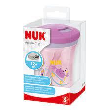 Nuk Action Cup розова чаша със сламка 12м+ 