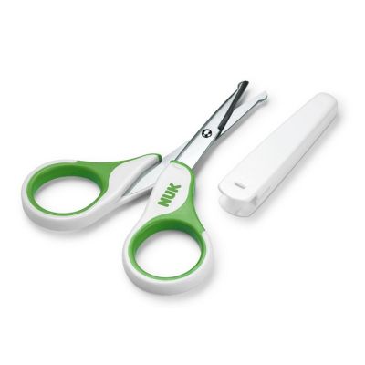 Nuk зелена ножичка с предпазител за новородено 0м+
