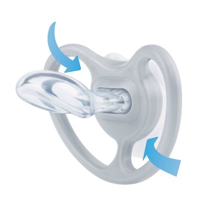 Nuk Space силиконова залъгалка Дъга 0-6м