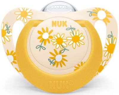 Nuk Star силиконова залъгалка Цветя 6-18м
