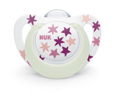 Nuk Star Night силиконова залъгалка момиче 18-36м