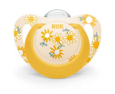 Nuk Star силиконова залъгалка Цветя 18-36м