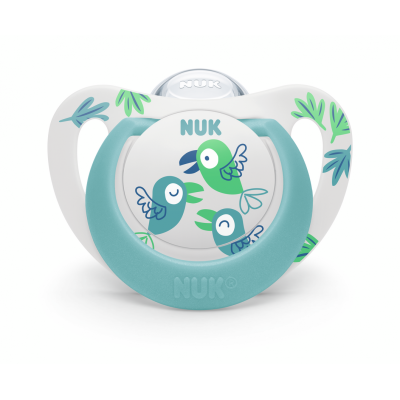 Nuk Star силиконова залъгалка Птици 18-36м