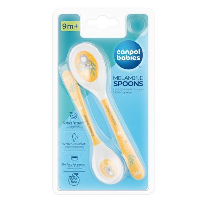 Canpol меламинови жълти лъжички 9м+ 2бр