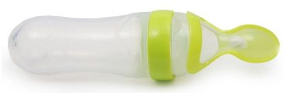 Cangaroo силиконово шише с лъжичка 6м+