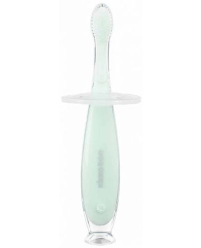 Kikkaboo силиконова синя четка за зъби с вендуза 6м+