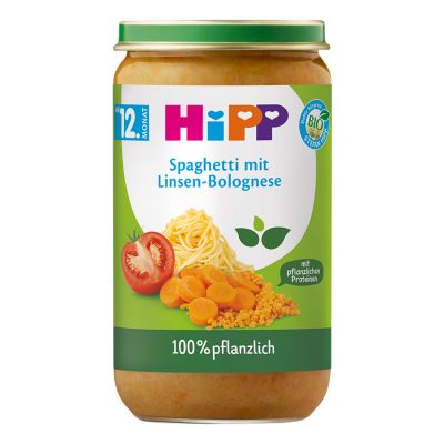 Hipp Био спагети Болонезе с леща пюре 12м+ 