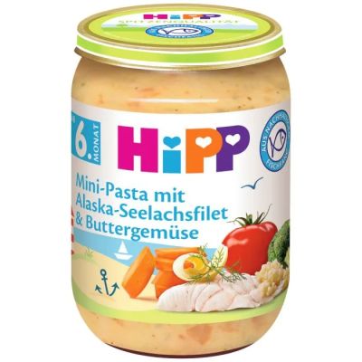 Hipp Рибно меню паста с филе от треска от Аляска и зеленчуци 6м+