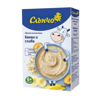 Слънчо Овесена каша банан и слива 6м+